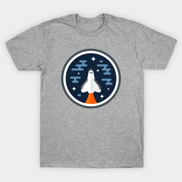 Shuttle Badge T-Shirt by emberstudio